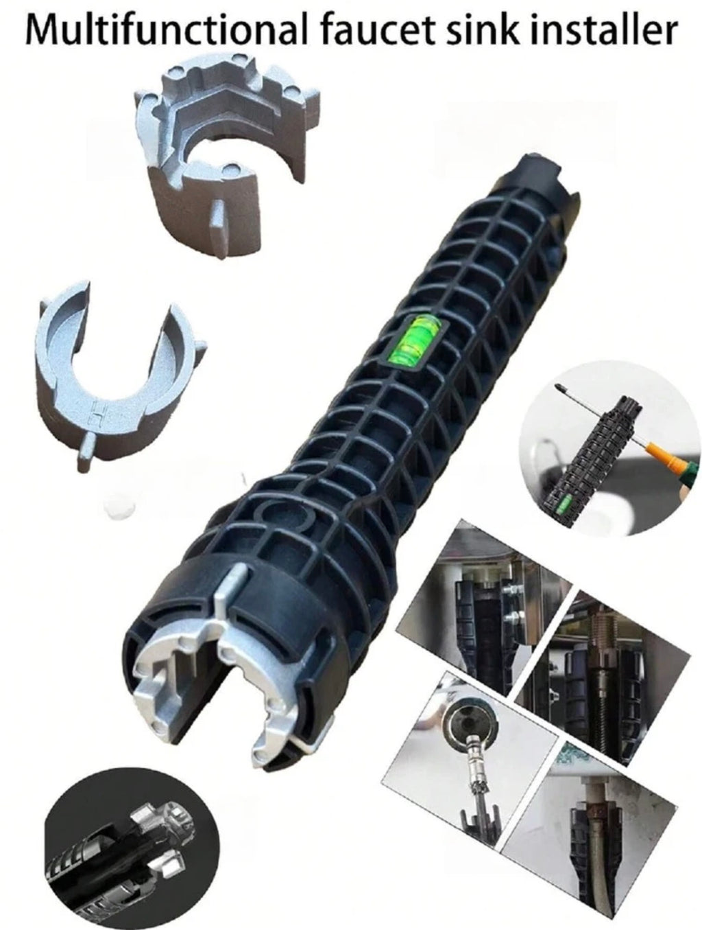 Multifunctional Faucet & Sink Installer Wrench Tool for Tight Spaces