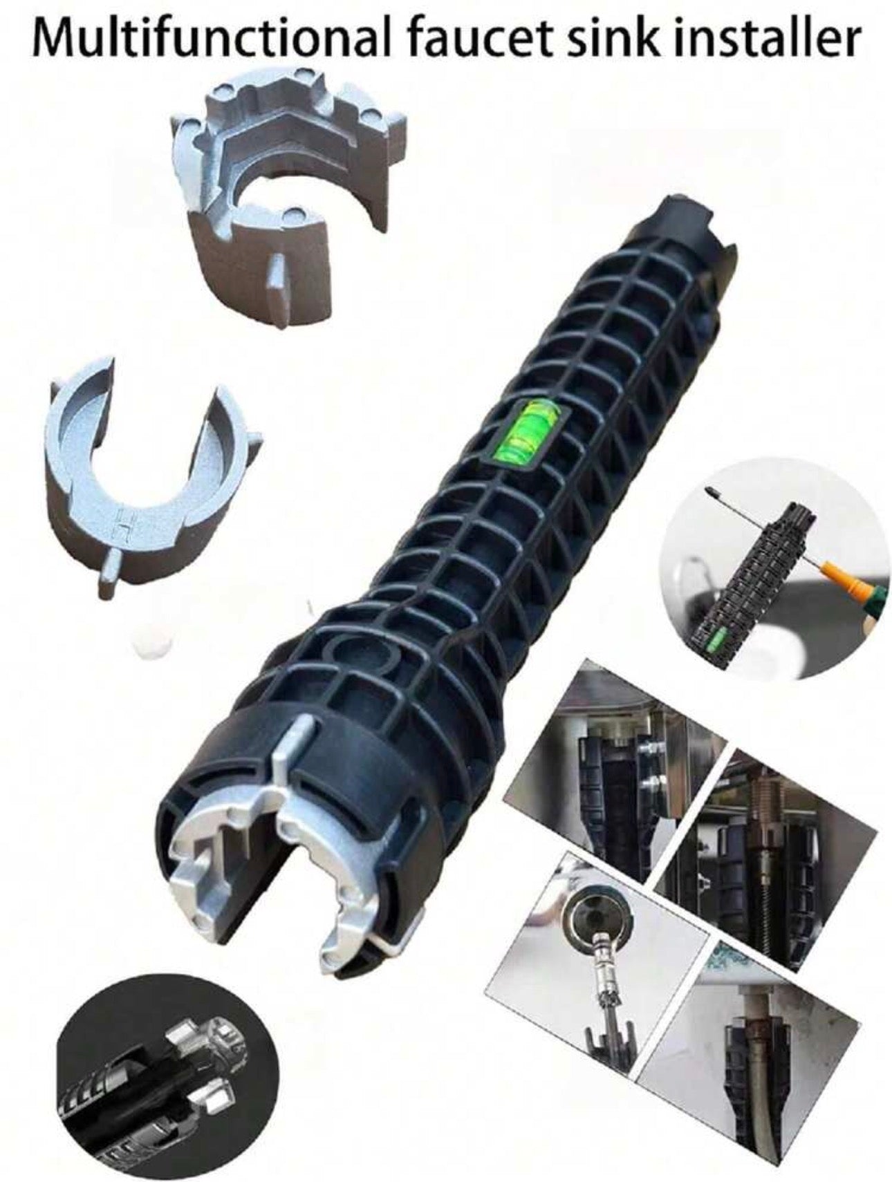 Multifunctional Faucet & Sink Installer Wrench Tool for Tight Spaces